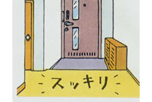 4.安全に避難できるように、出入口や通路には物を置かないの画像