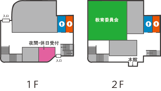 宇多津町役場北館館内マップの画像