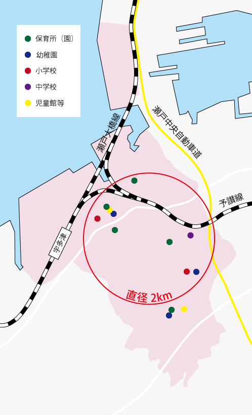 保育所（園）～中学校所在地MAPの画像